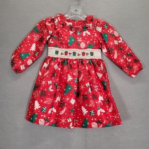 bonnie bell christmas dresses Bonnie Jean Little Girls Red Plaid Tiered Knee-Length Christmas Dress 3T
